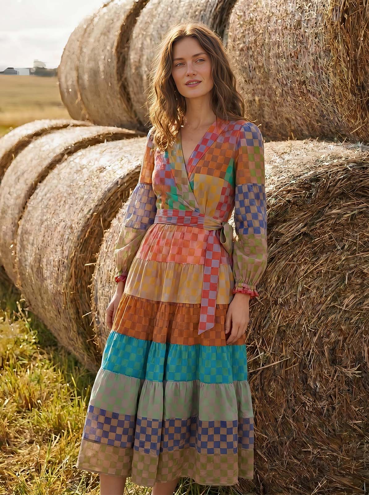 OTTAVIA WRAP DRESS WITH CAMY